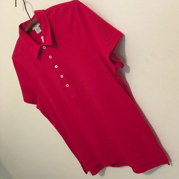 Joan Vass Studio Red Polo Shirt NWT - Picture 5 of 8